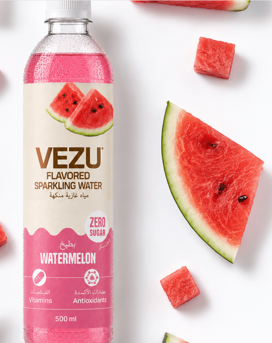 VEZU Watermelon zero sugar sparkling water can